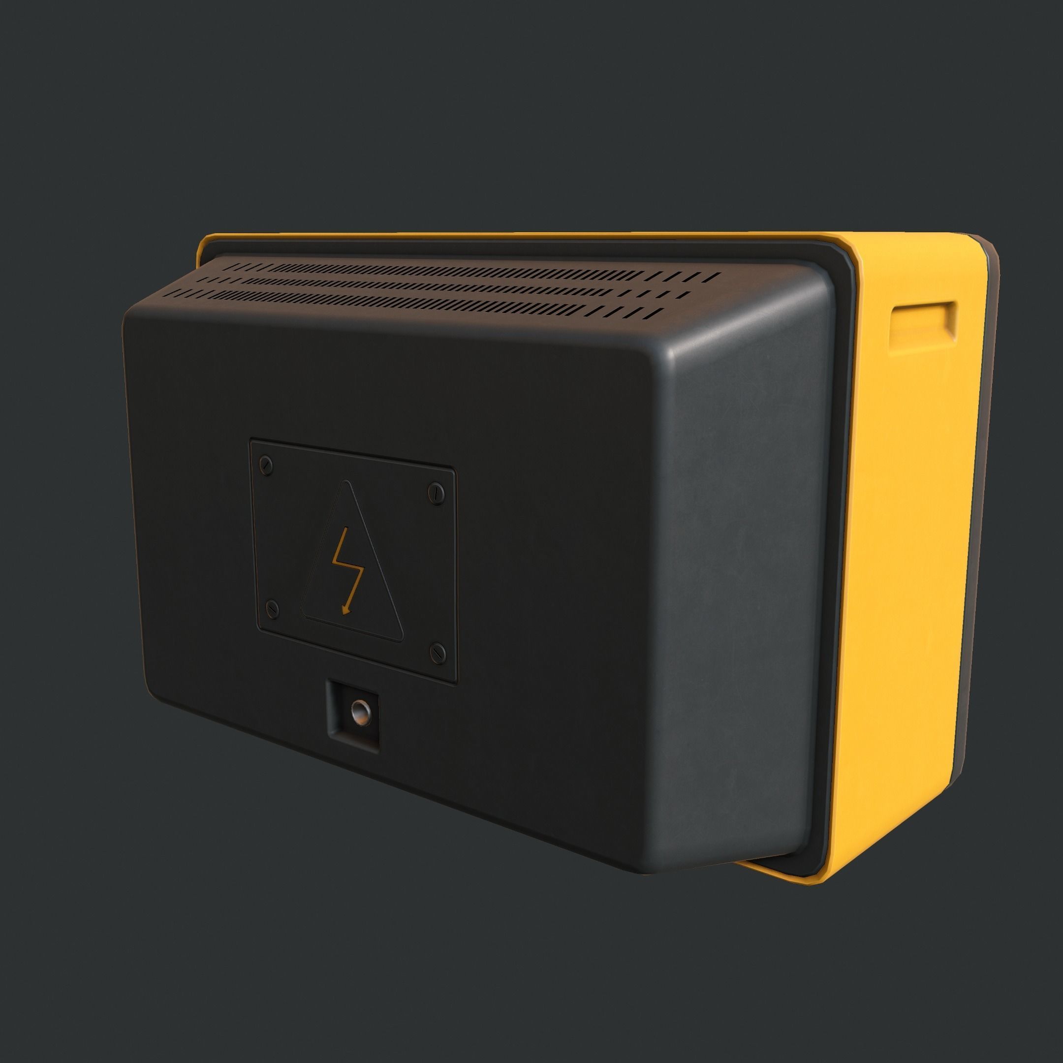 Retro Television Set - Free Free low-poly 3D model_2