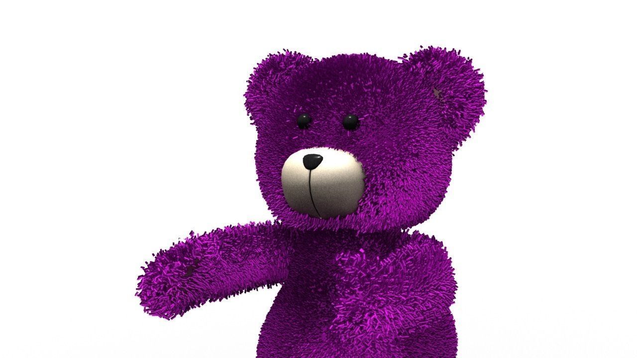 Teddy Bear with ear 3D model_1
