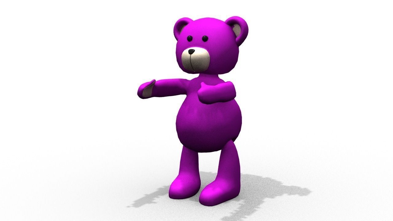 Teddy Bear with ear 3D model_3