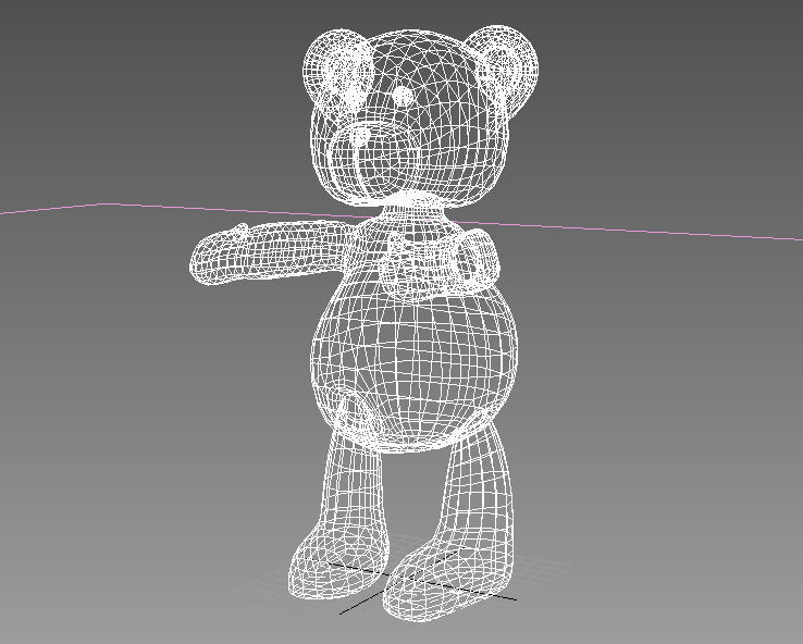 Teddy Bear with ear 3D model_2