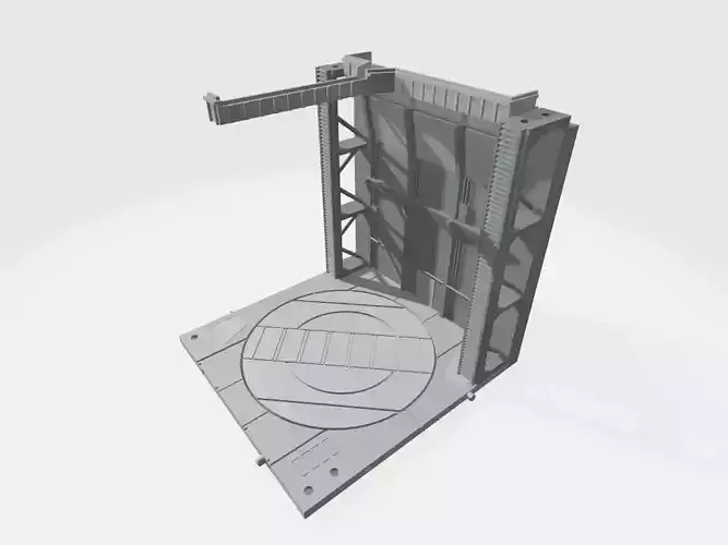  -MHB01F- Mecha Hangar Bay Base and Wall SET 01 Fixture