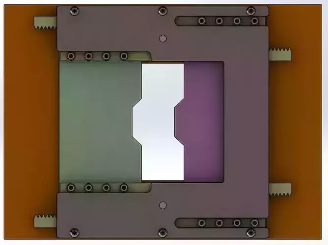 Double sliding door mechanism Free 3D print model