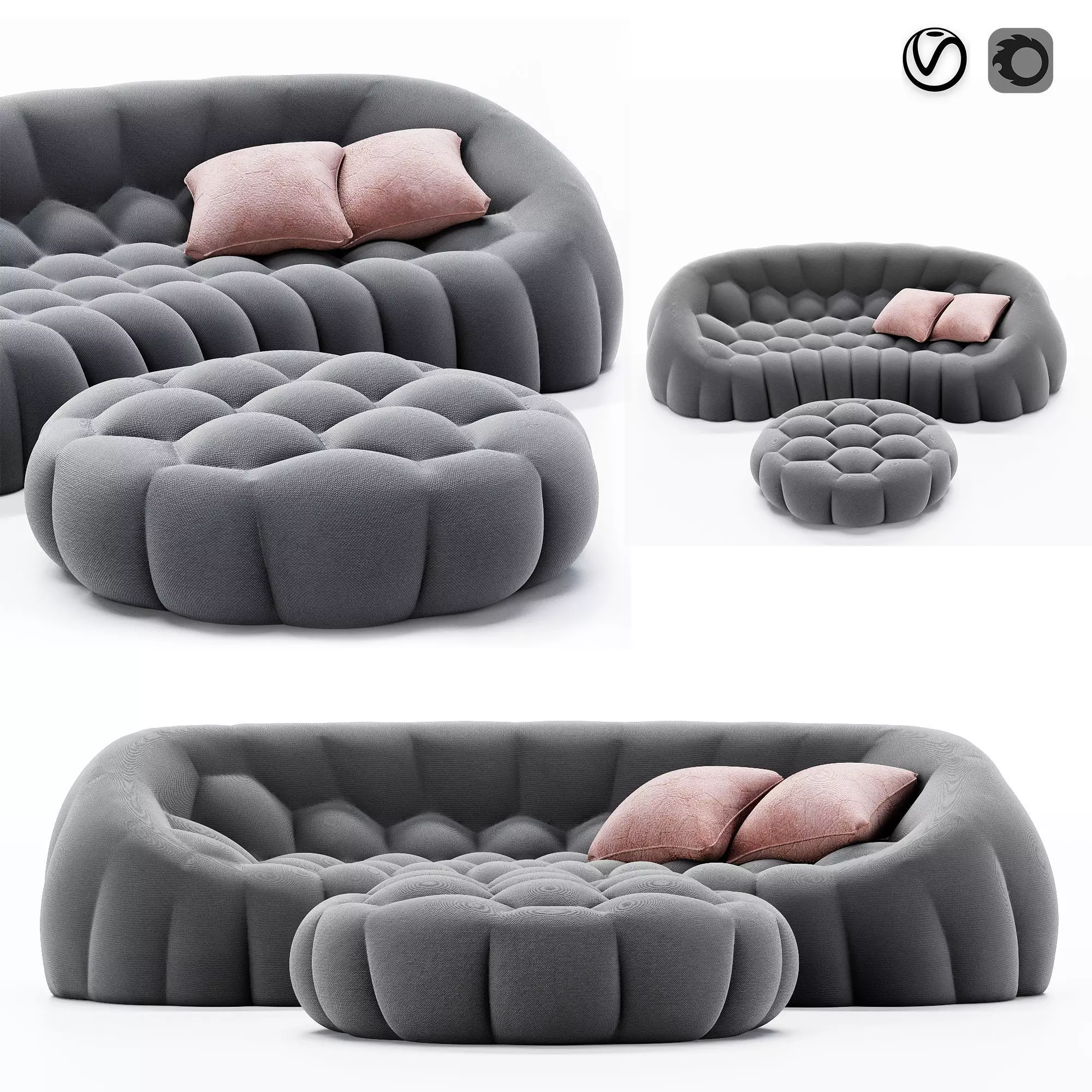 BUBBLE CANAPE 3D model_0