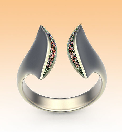 Ring Blue Lines 3D print model