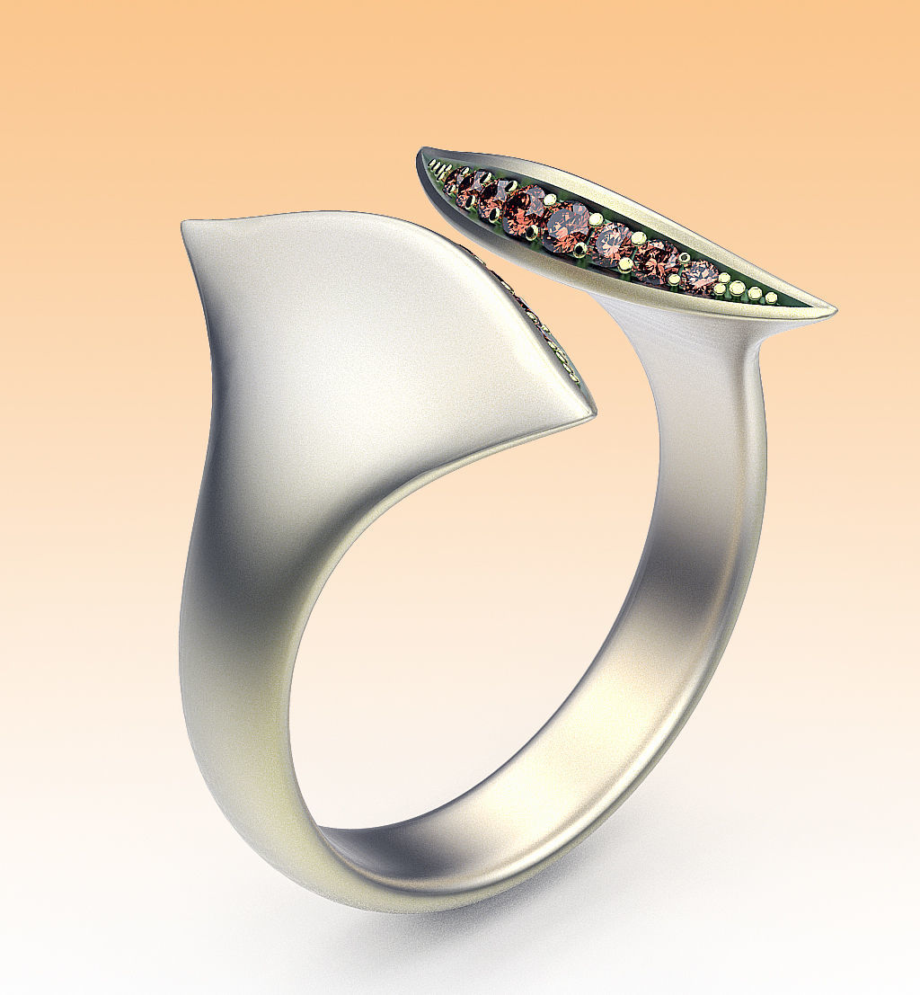 Ring Blue Lines 3D print model_5