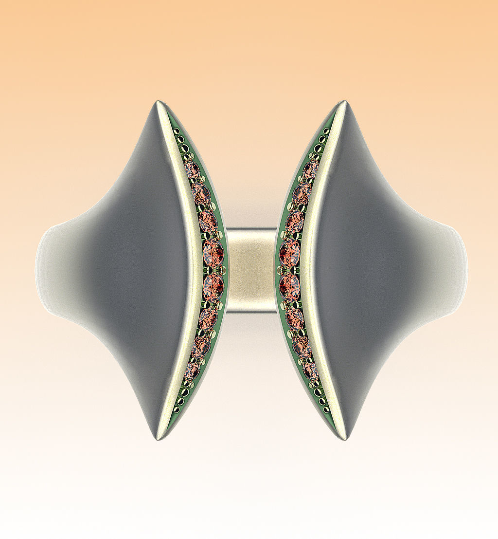 Ring Blue Lines 3D print model_2