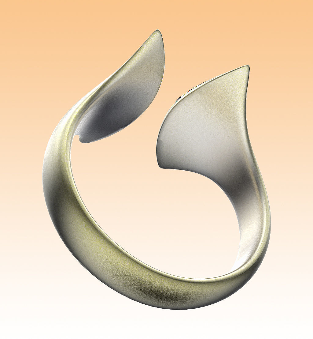 Ring Blue Lines 3D print model_6