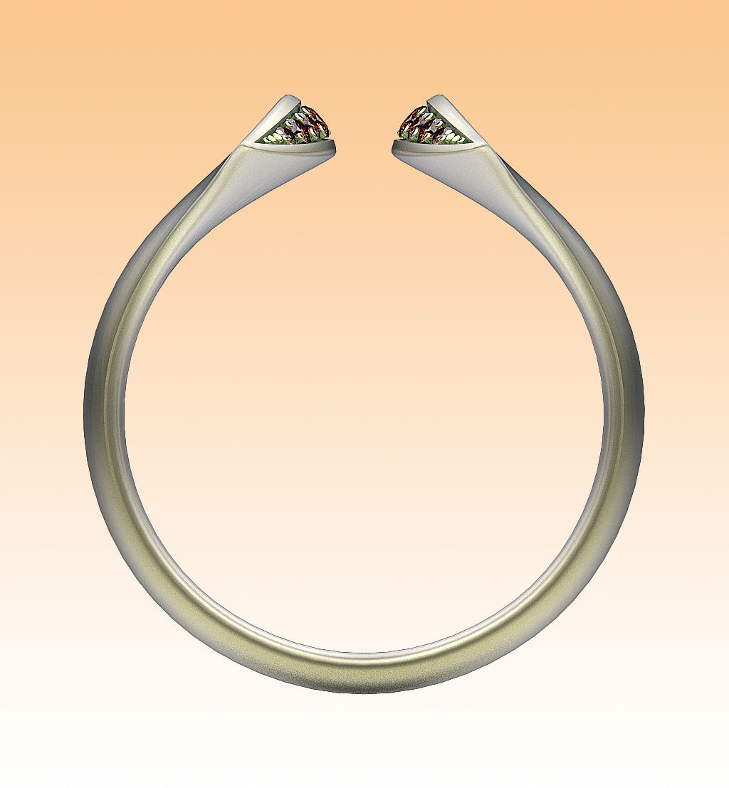 Ring Blue Lines 3D print model_3