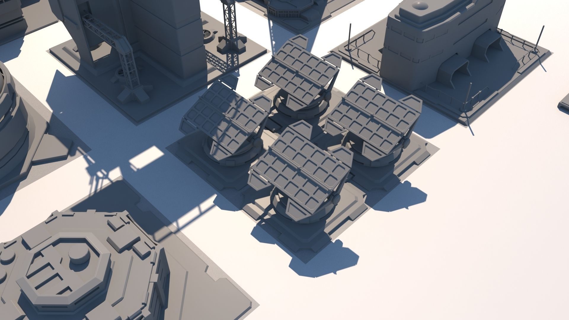 Sci Fi Buildings 3D model_12