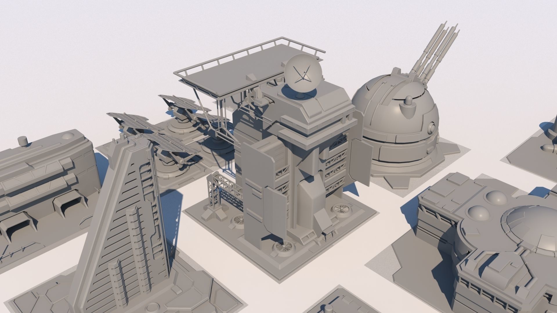 Sci Fi Buildings 3D model_10