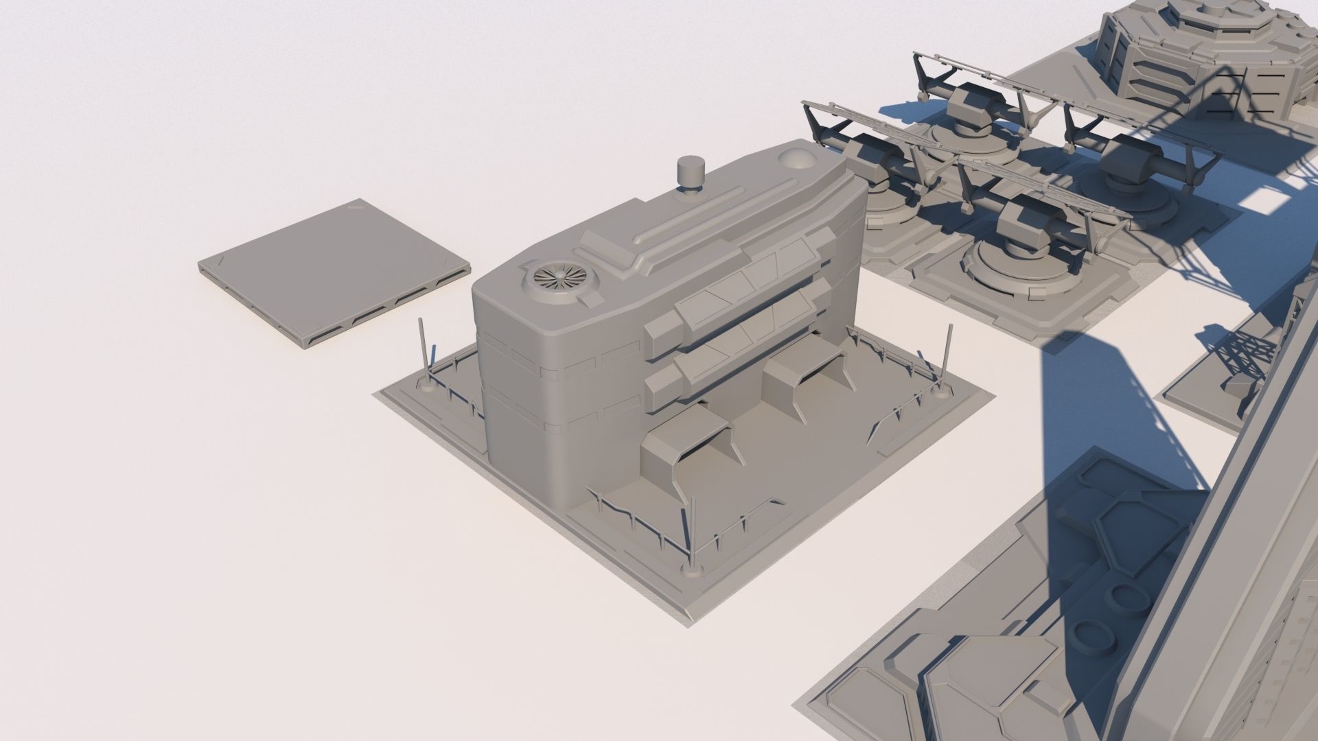 Sci Fi Buildings 3D model_11