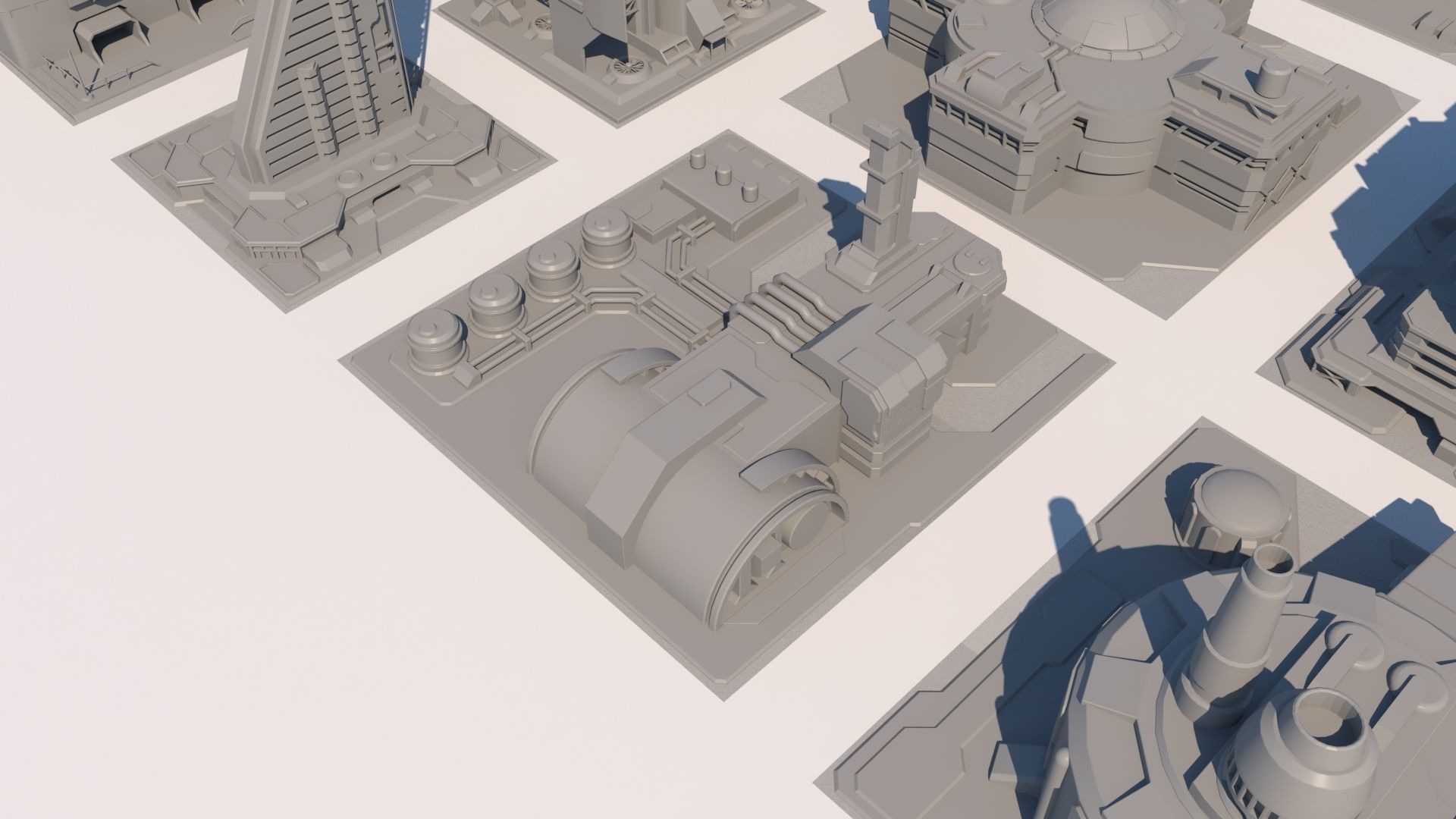 Sci Fi Buildings 3D model_8