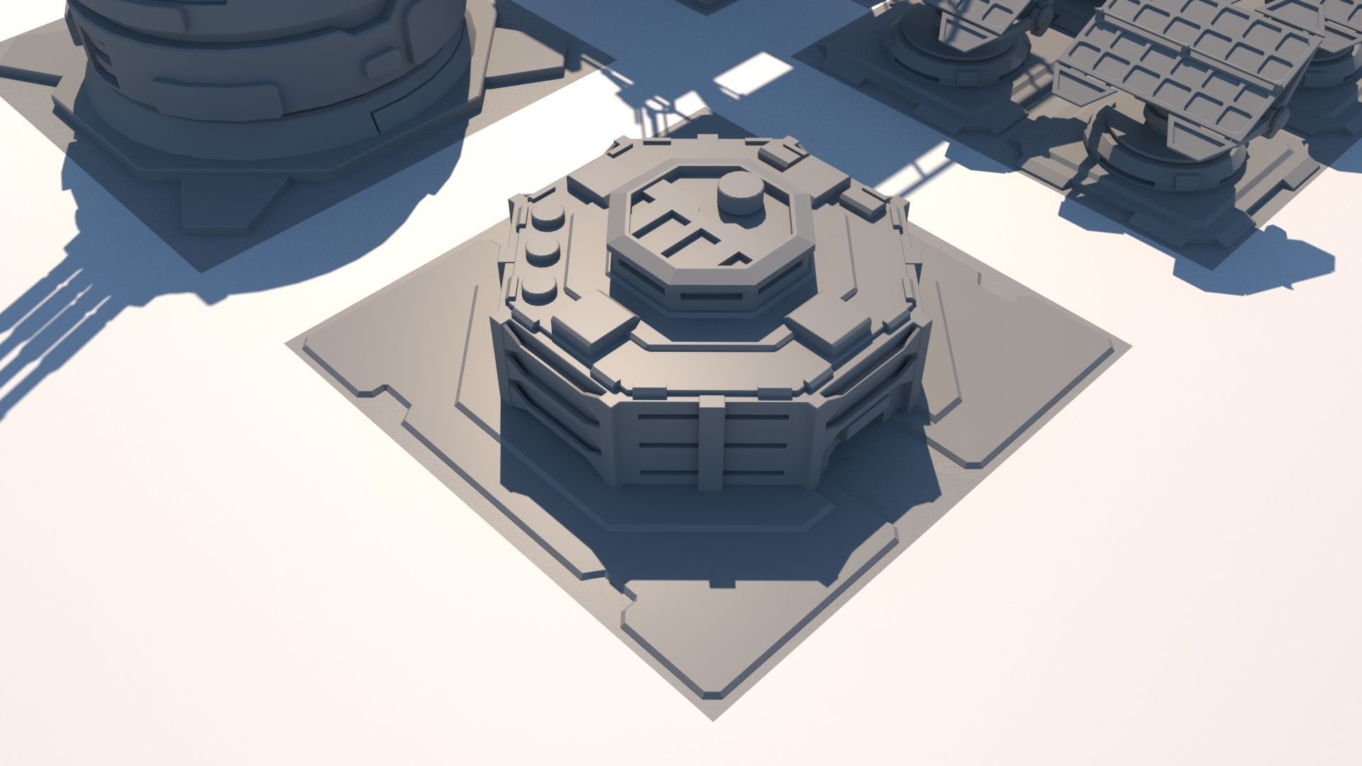 Sci Fi Buildings 3D model_13