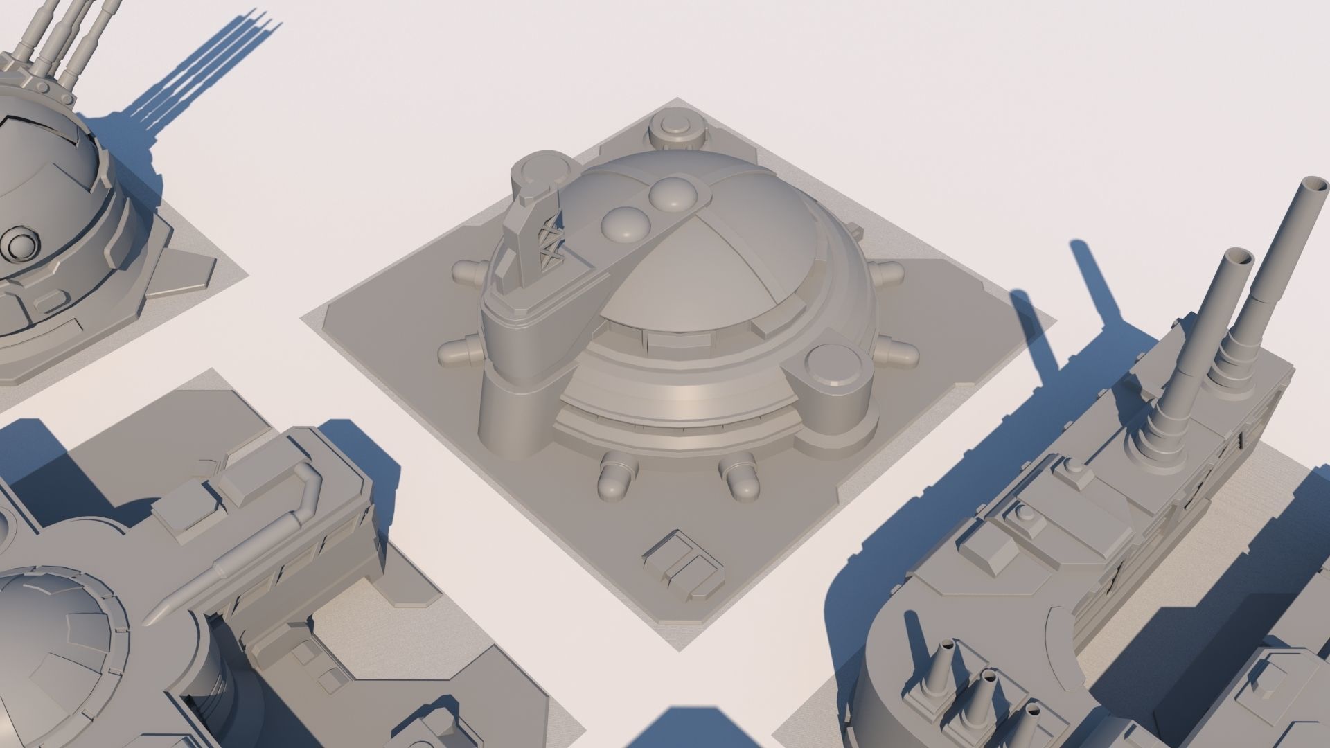 Sci Fi Buildings 3D model_6