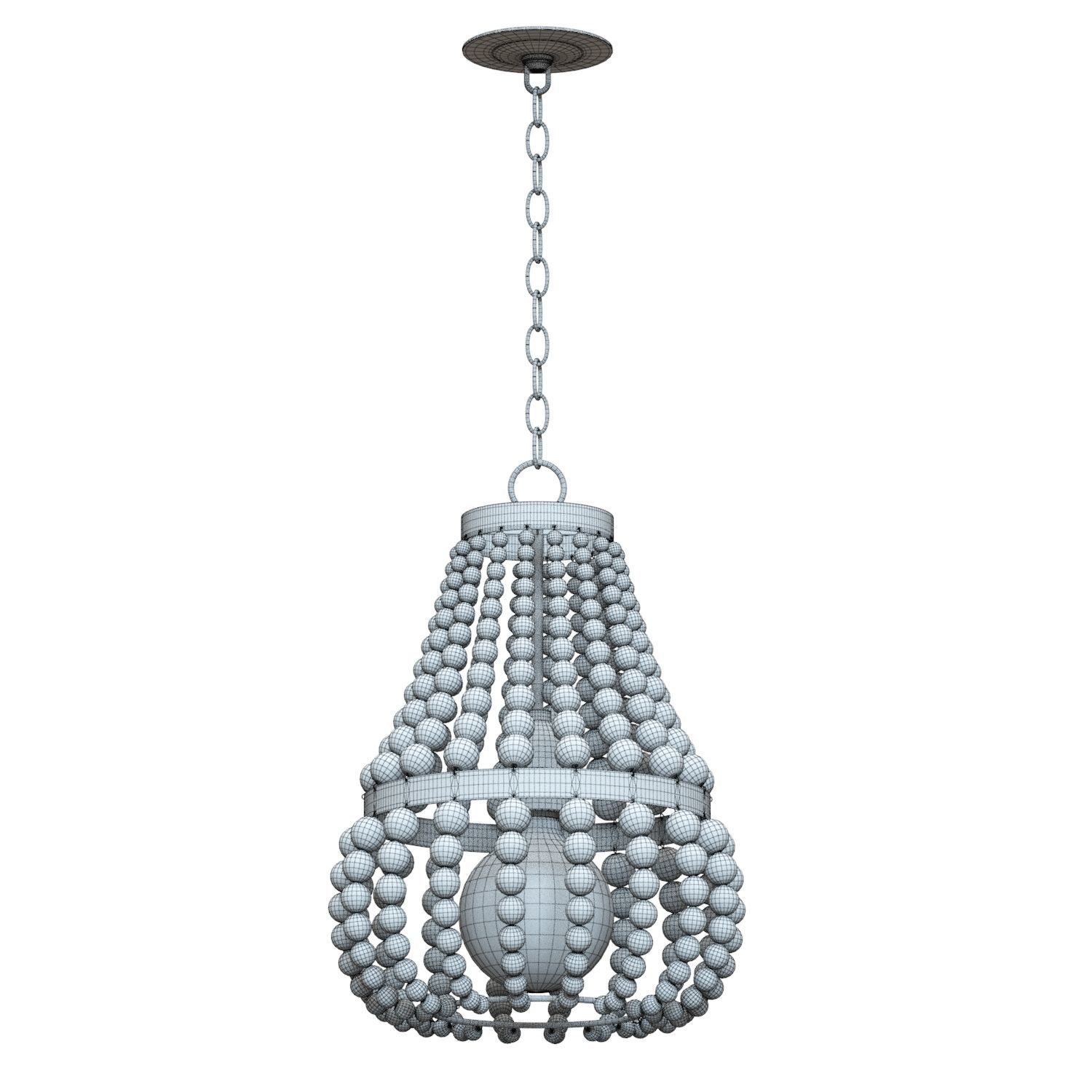 Crate and Barrel - Genevieve Chandelier 3D model_1