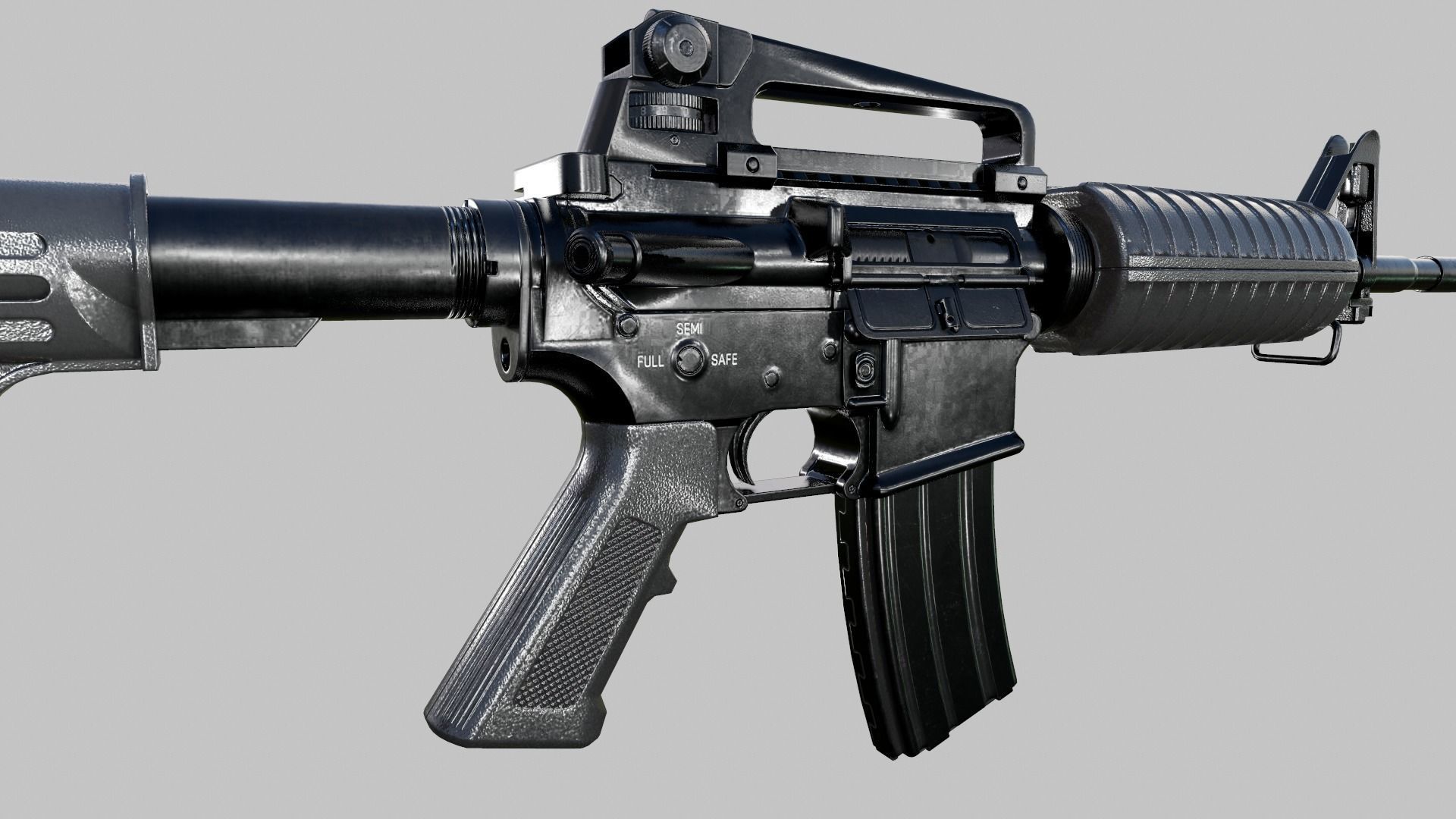 M4A1 Rifle 3D model_4