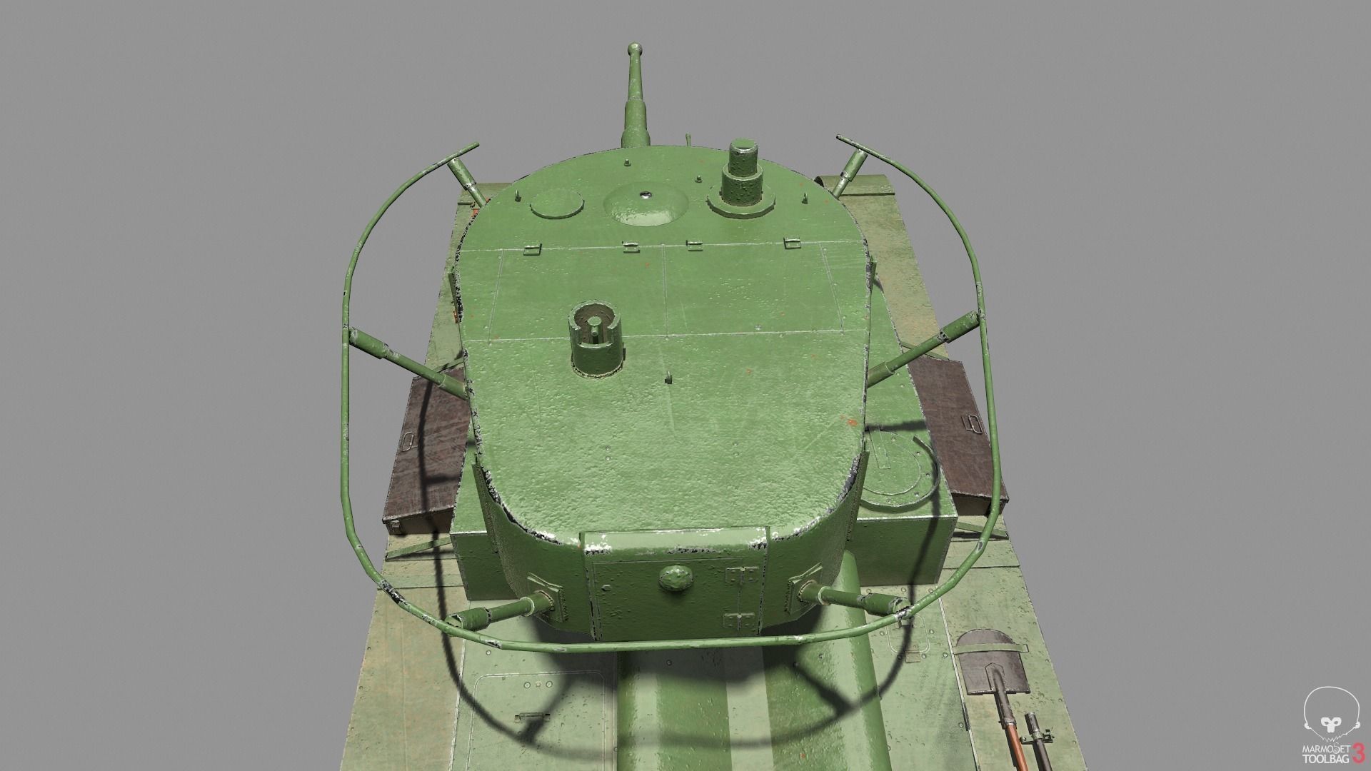 T-26 lowpoly soviet union tank ww2 Low-poly 3D model_22