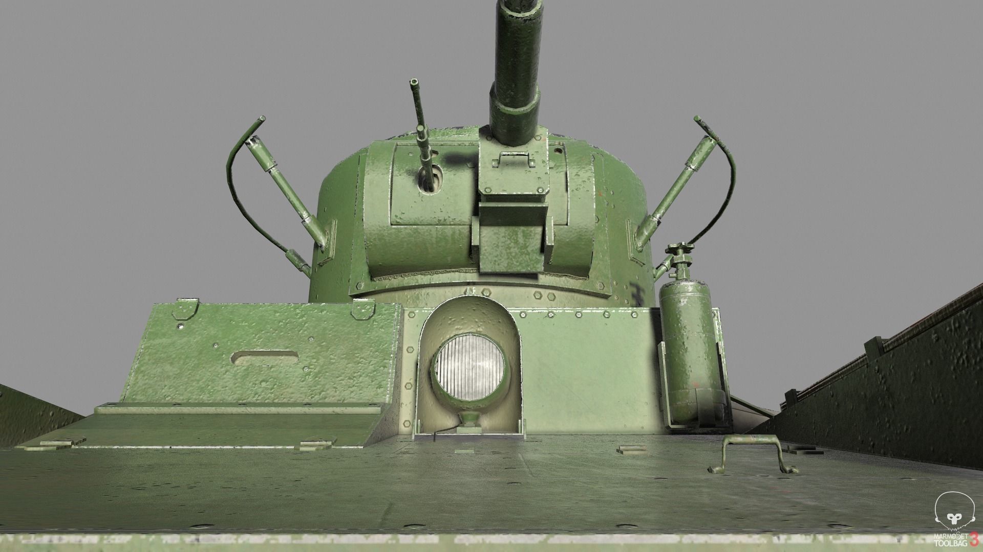 T-26 lowpoly soviet union tank ww2 Low-poly 3D model_15