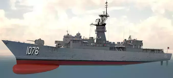 USS FANNING FFG MISSILE CRUISER FF1076 