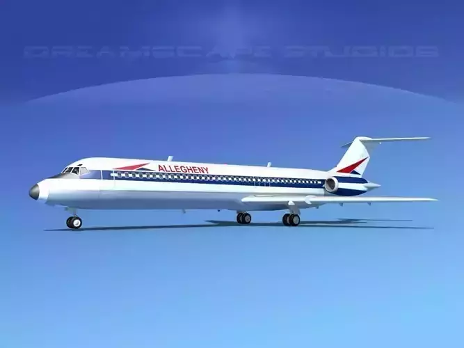 Douglas DC-9-40 Allegheny Airlines 1 3D model