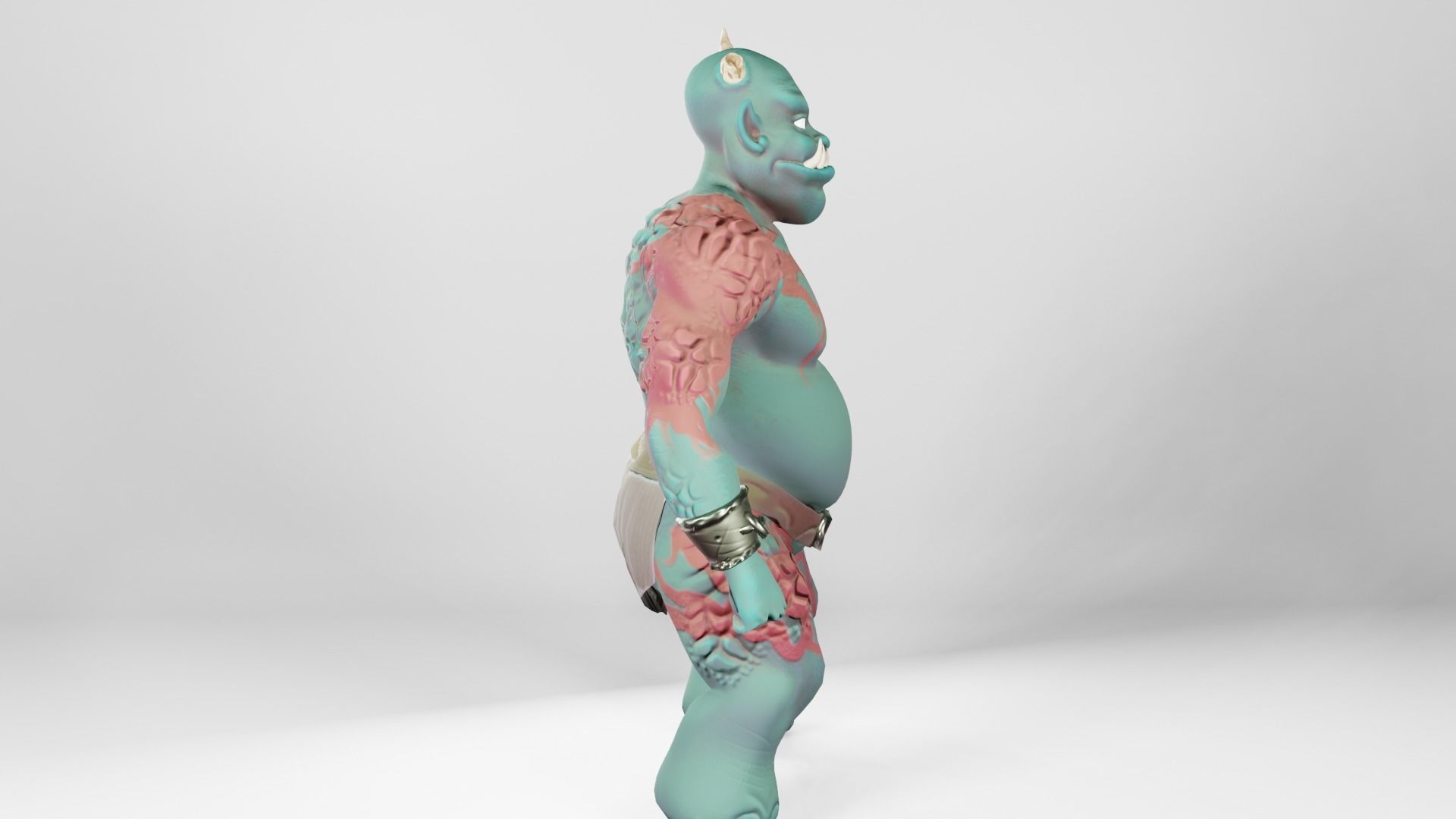 Orc for 3D game or animation - NOT RIGGED Low-poly 3D model_10