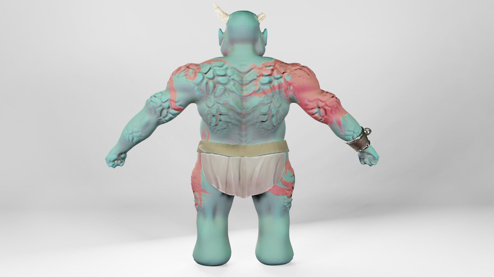 Orc for 3D game or animation - NOT RIGGED Low-poly 3D model_9