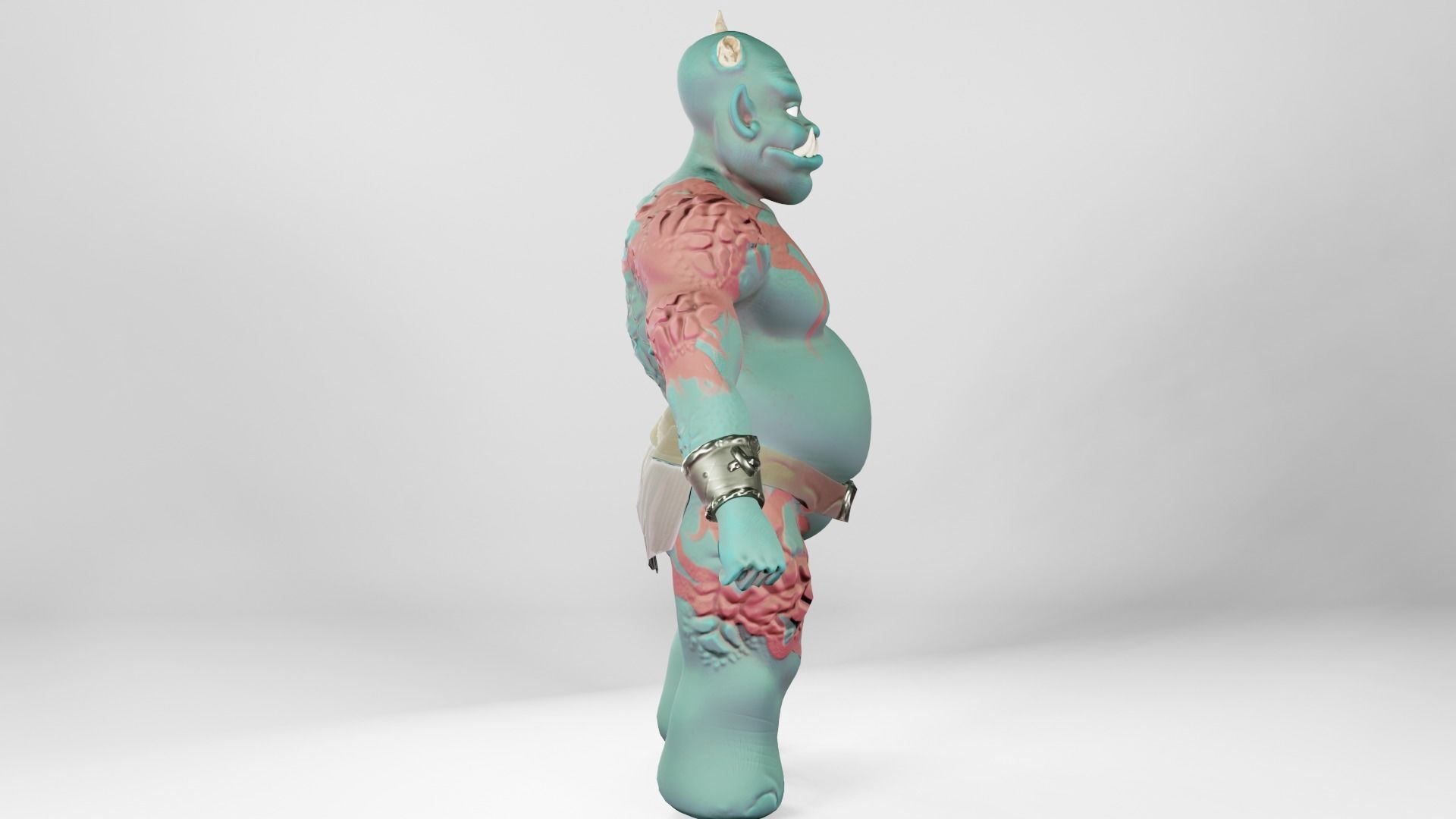 Orc for 3D game or animation - NOT RIGGED Low-poly 3D model_12