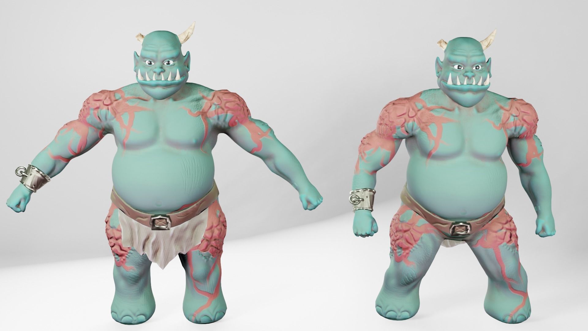 Orc for 3D game or animation - NOT RIGGED Low-poly 3D model_3