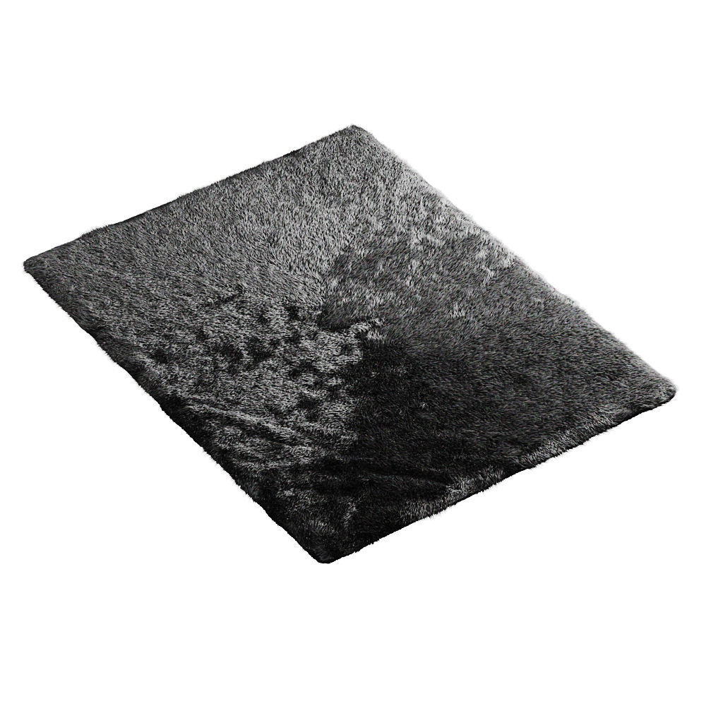 Gray short pile rug 3D model_1