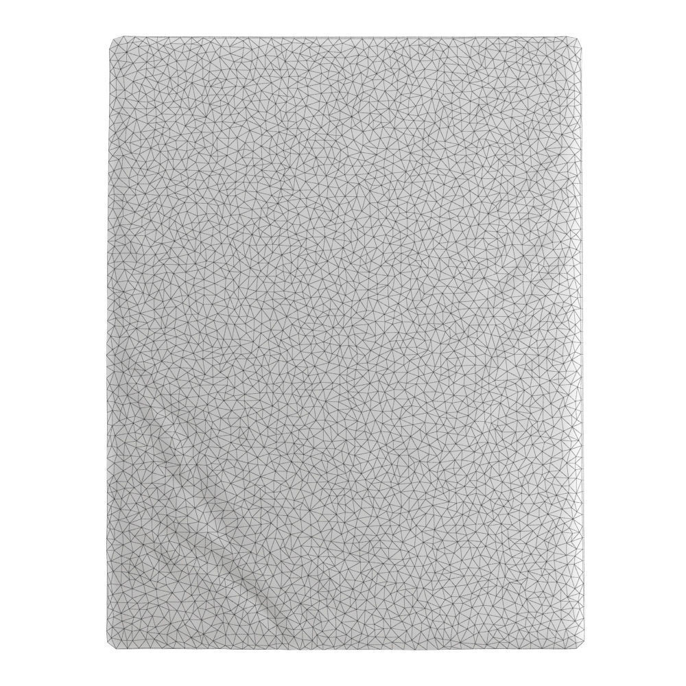 Gray short pile rug 3D model_4