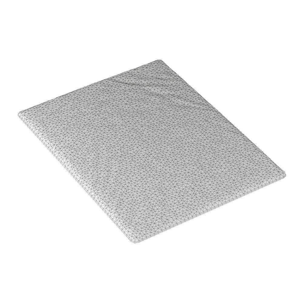 Gray short pile rug 3D model_5