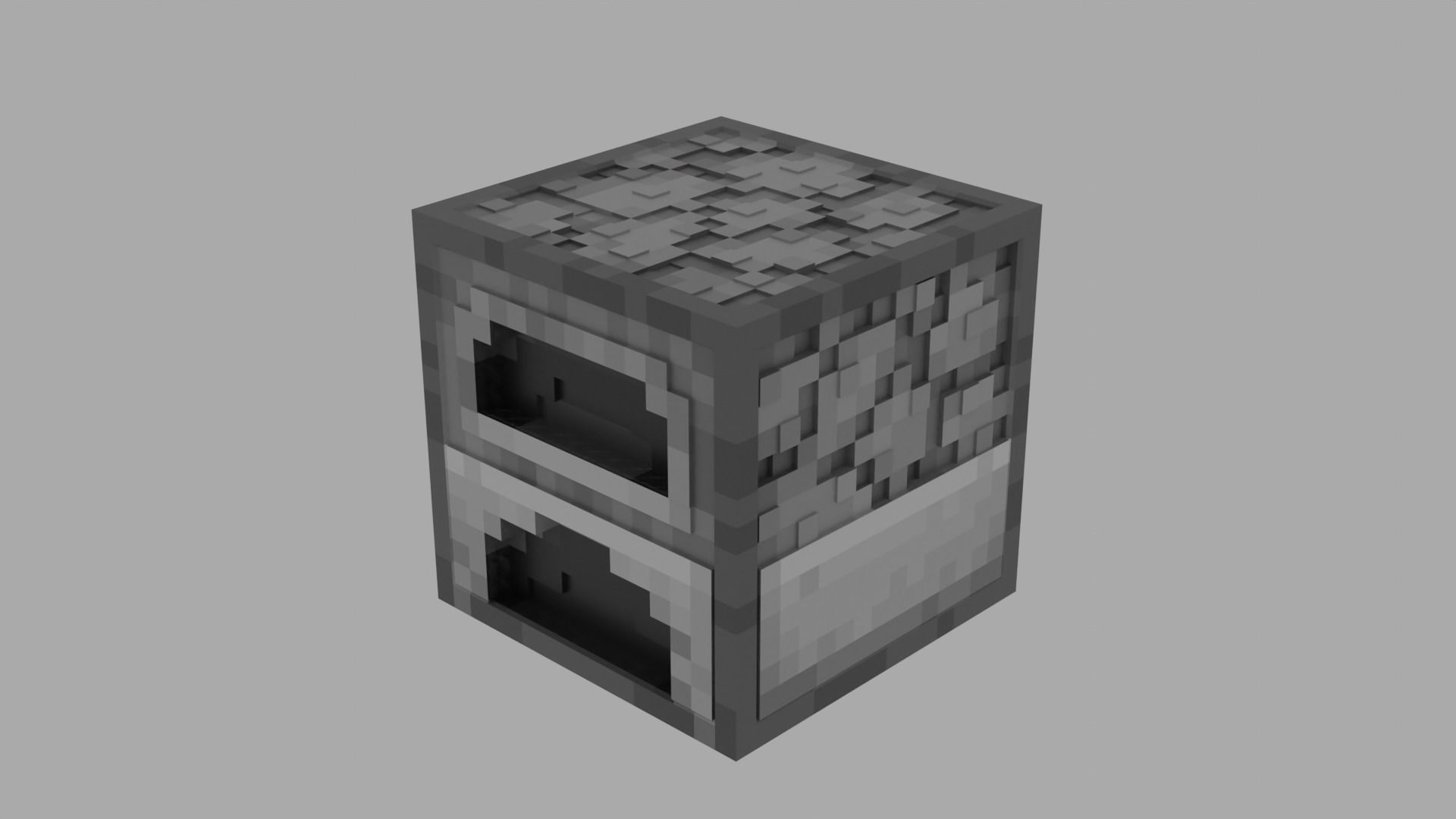 Minecraft furnace Free 3D model_1