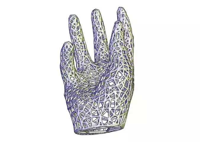 Phone holder hand-voronoi style Free 3D print model