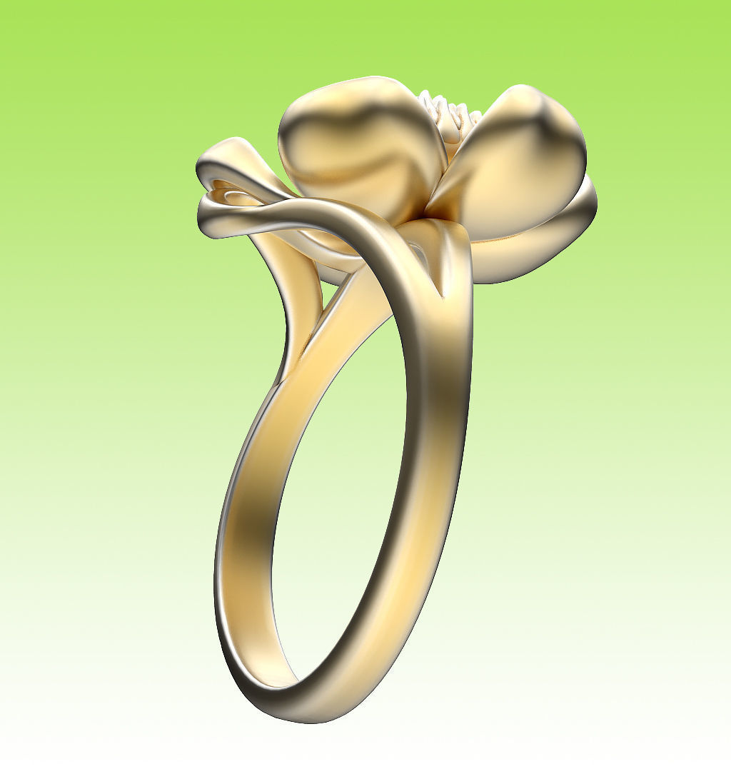 Ring Water Lily 3D print model_2