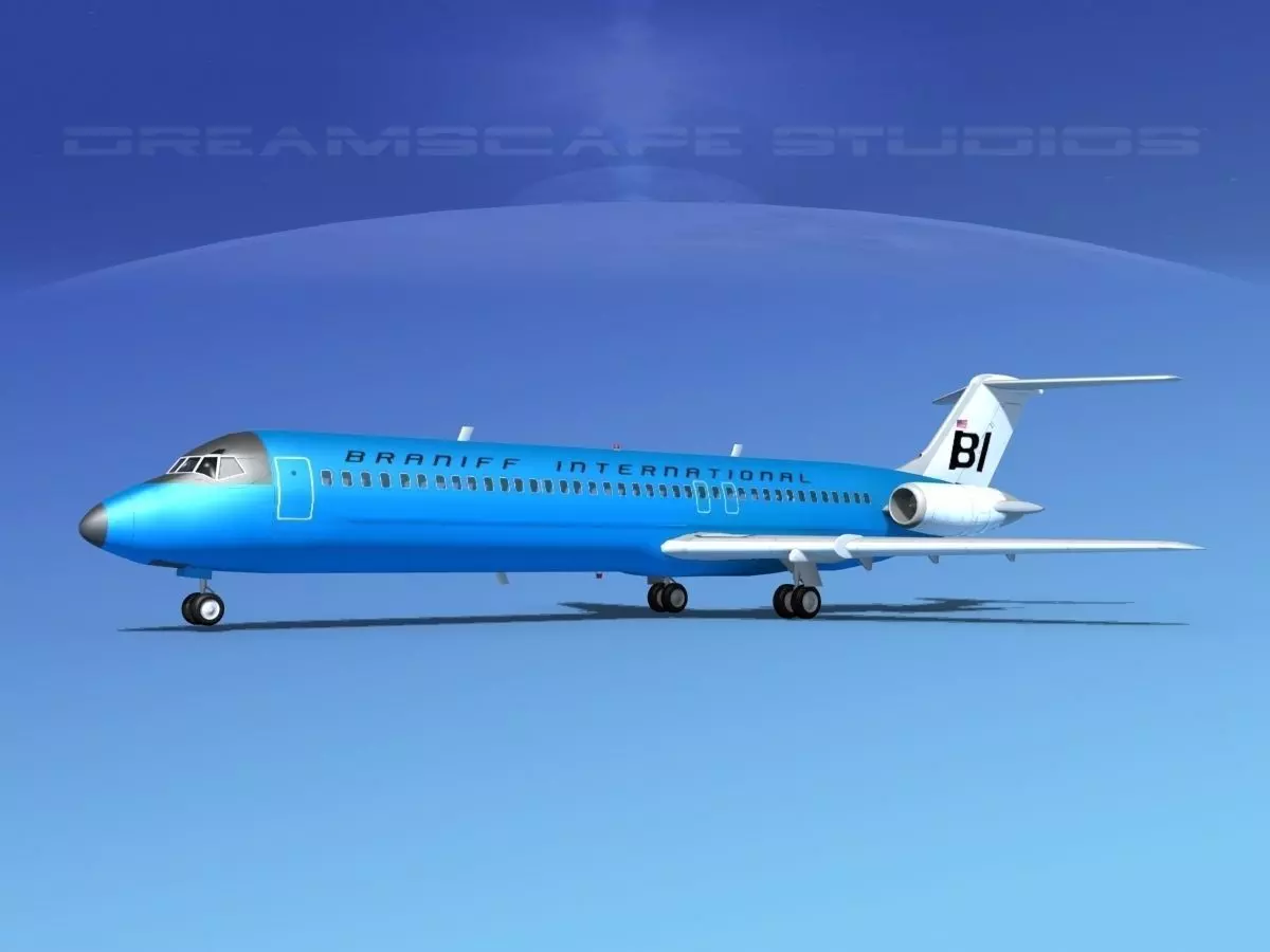 Douglas DC-9-40 Braniff intl 3D model
