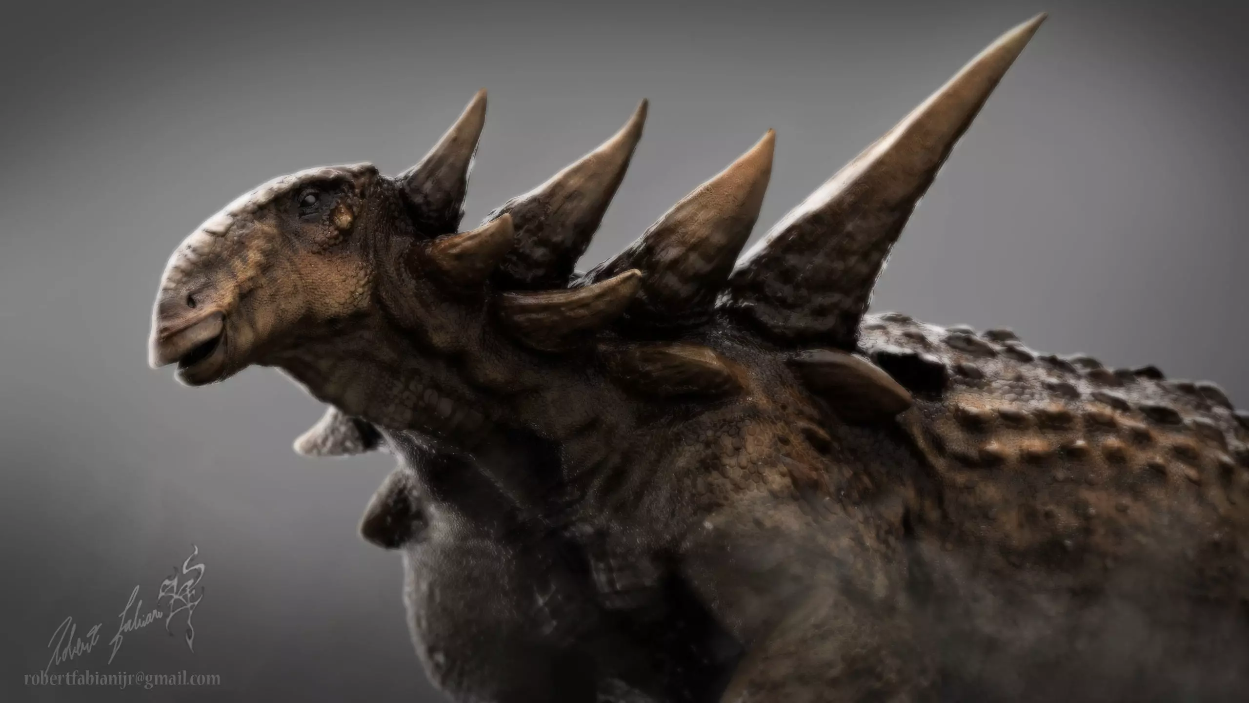 Sauropelta dinosaur Low-poly 3D model_8