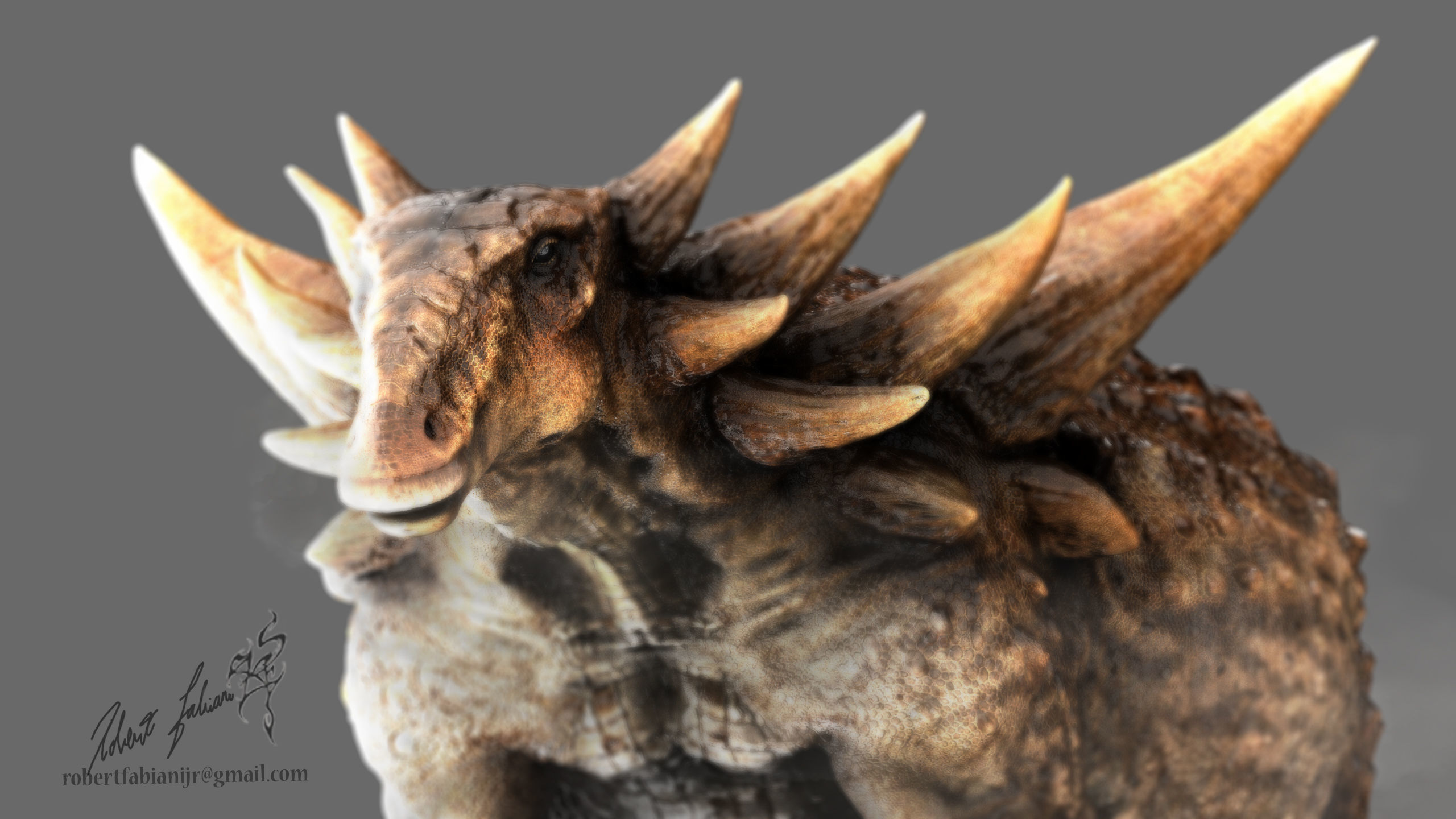 Sauropelta dinosaur Low-poly 3D model_11