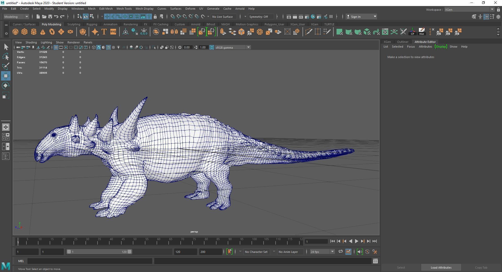 Sauropelta dinosaur Low-poly 3D model_12