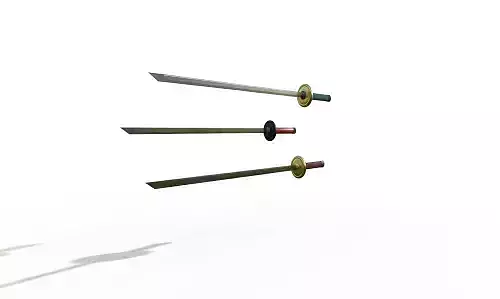 3 katana flying kites in sky