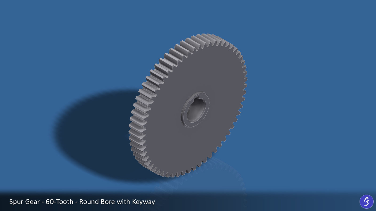 60-Tooth Spur Gear 03 3D print model_4