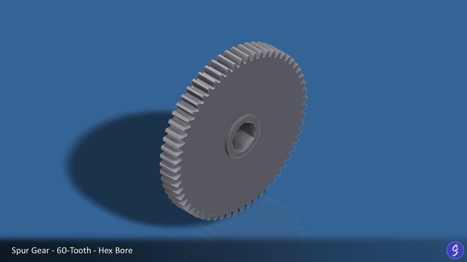 60-Tooth Spur Gear 03 3D print model_12