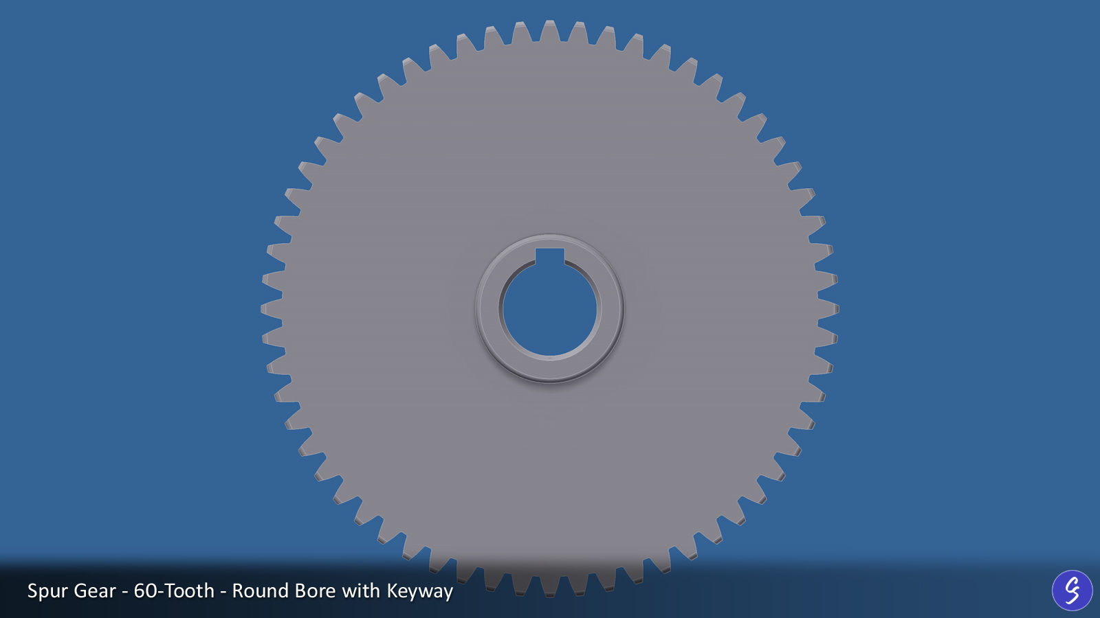 60-Tooth Spur Gear 03 3D print model_5