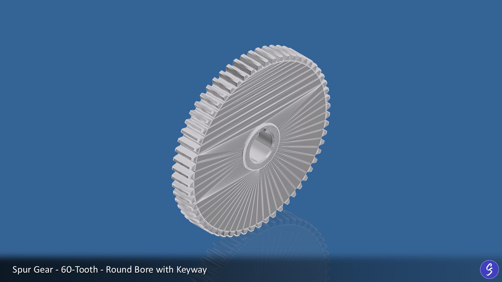 60-Tooth Spur Gear 03 3D print model_6
