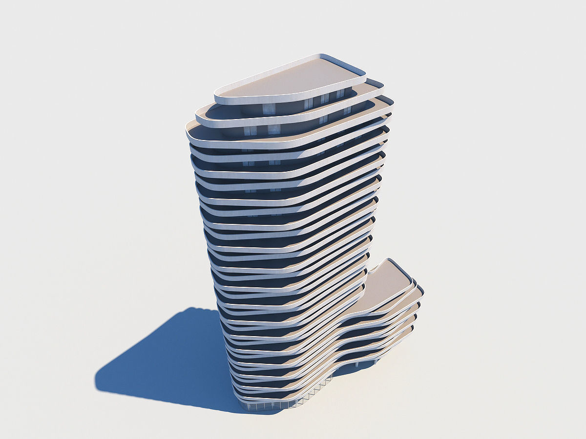 Modern apartment Low-poly 3D model_2