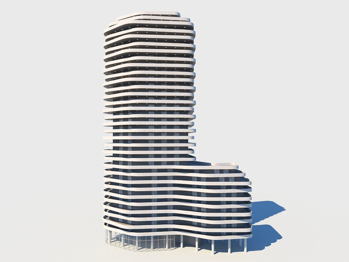 Modern apartment Low-poly 3D model_1