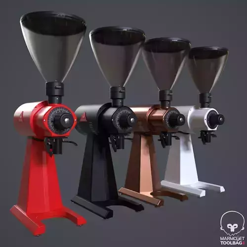 Mahlkonig EK43 Coffee Grinder PBR Texture 3D Model