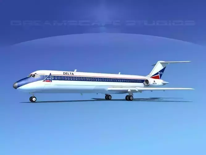 Douglas DC-9-40 Delta 3D model