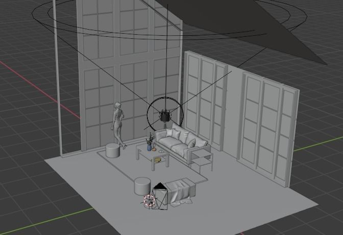 Living room 3D model_7