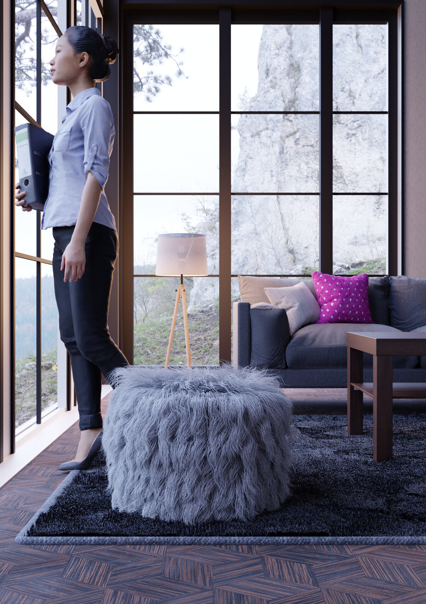 Living room 3D model_3