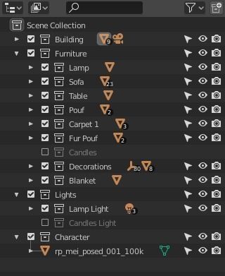 Living room 3D model_8